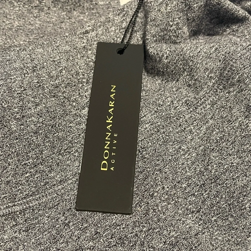 DONNA KARAN ACTIVE LEGGINGS PANTS ANKLE WOMEN CUT OUT BACK COLOR GREY SIZE LARGE - Picture 14 of 14